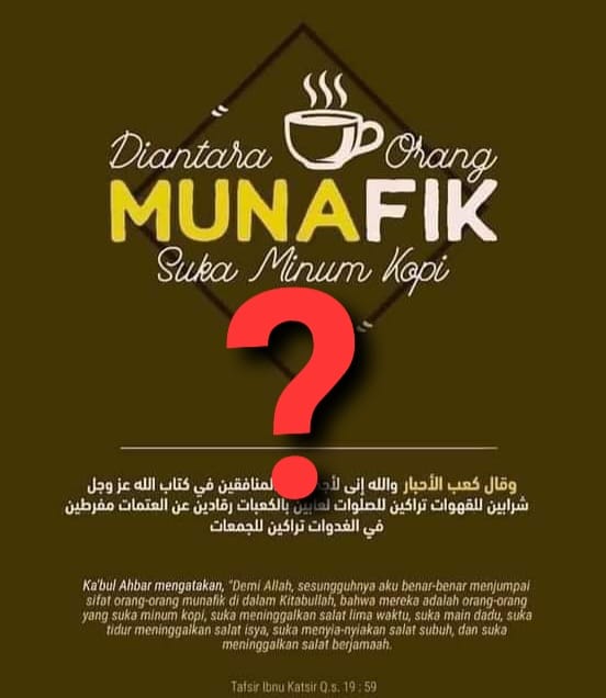 Ciri Orang Munafik Minum Kopi?