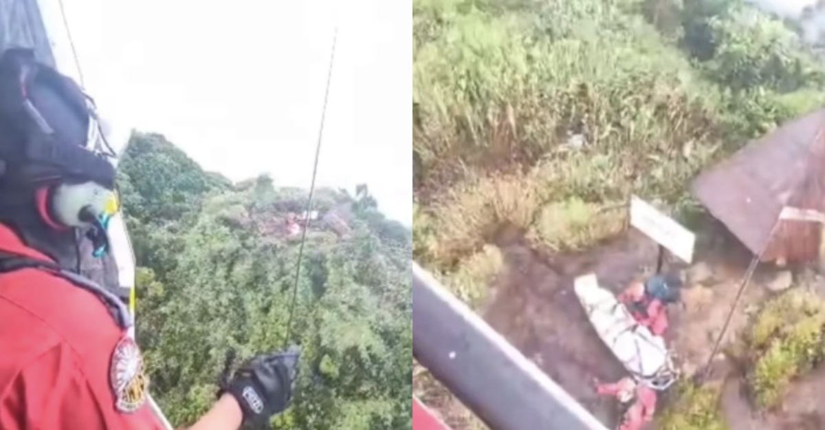 Jenazah Mustaqqeem Selamat Dibawa Turun Dari Puncak Gunung Liang Petang Ini