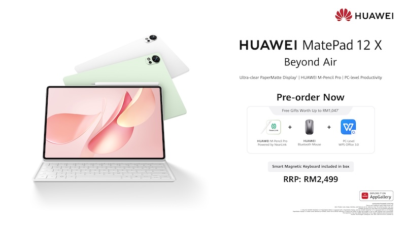 Huawei Tetapkan Standard Baharu Dengan MatePad 12 X, Pra-tempahan Kini Dibuka di Malaysia