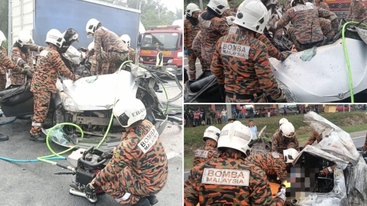 Dua Wanita Rentung Kemalangan Di Yong Peng